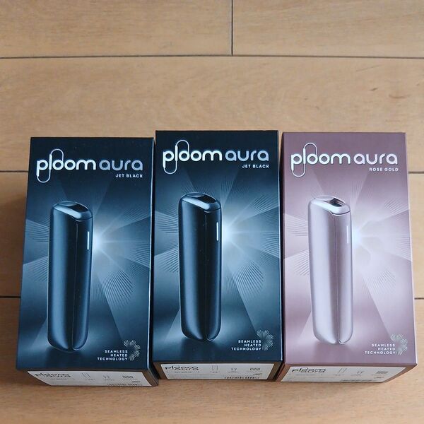 ploom aura ジェットブラック2個 ローズゴールド1個 新品未開封 3個セット