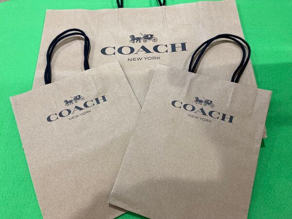 COACH ショッパー 紙袋 ショップ袋 3点セット まとめ売り 送料込み料金
