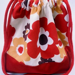赤フラワー お弁当袋