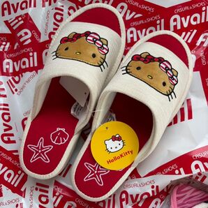 ハローキティ メッシュ 日焼け SUN スリッパ ルームシューズ アベイル