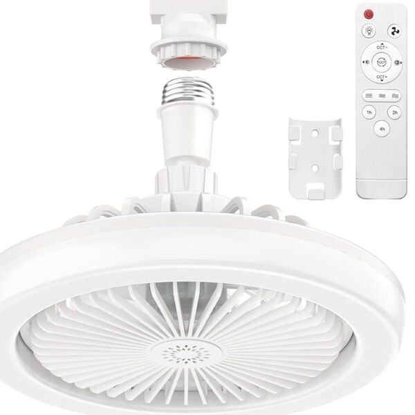 シーリングファンライト ファン付き照明 LED 扇風機 24W DCモーター 3段階風量調整 タイマー 6畳 小型