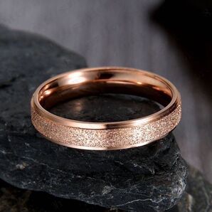 4㎜ ラフリング ステンレスリング ステンレス指輪 ピンキーリング ピンク