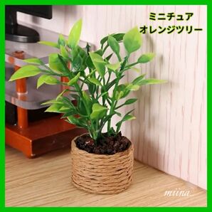 ミニチュア オレンジツリー 観葉植物 フェイクグリーン ドールハウス ドール小物 インテリア ミニチュア雑貨 みかん