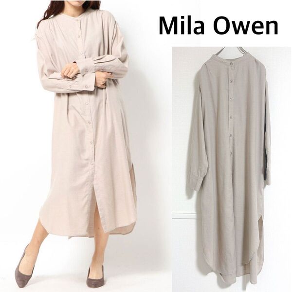 【美品】 Mila Owen ミラオーウェン シャツワンピース
