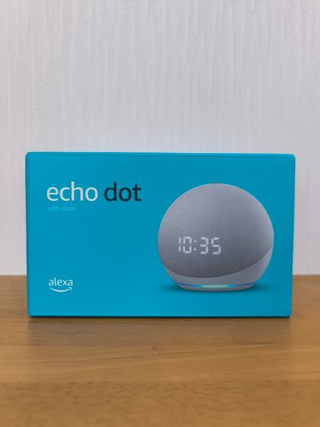 【新品・未開封品】Echo Dot (エコードット) 第4世代 - 時計付きスマートスピーカー with Alexa、ホワイト