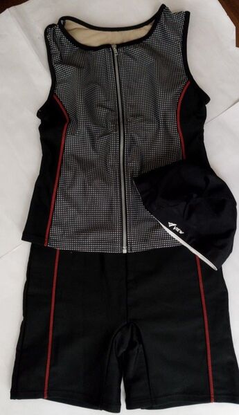 フィットネスセパレート水着 スイムキャップセット ジム 海 プール レディース Lサイズ
