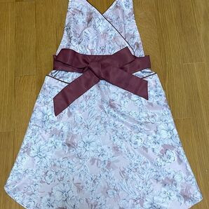 Afternoon Tea おしゃれエプロン 花柄 リボン 美品