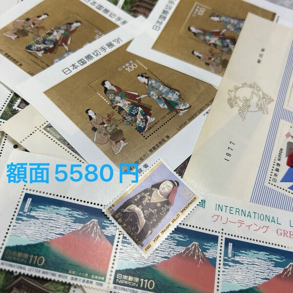 未使用切手 シート バラ 記念切手 額面5580円