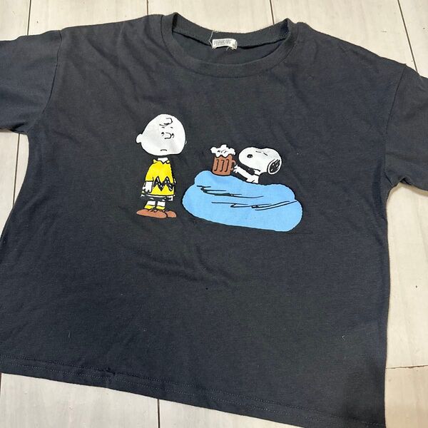 スヌーピー Tシャツ グレー 120センチ Tシャツ 半袖
