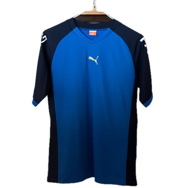PUMA トレーニングウェア 半袖シャツ ブルー系 サッカー 練習着 160