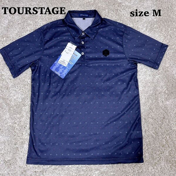 【新品未使用】TOURSTAGE BRIDGESTONE GOLF ポロシャツ ゴルフウェア シャツ 半袖 ワッペン ロゴ メンズ