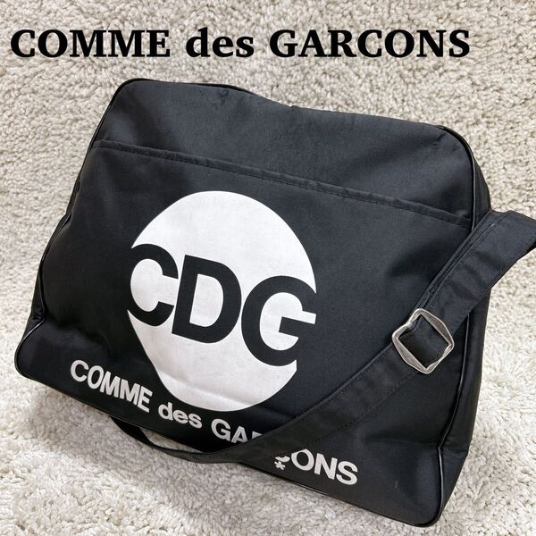 【希少】コムデギャルソン CDG エアラインバッグ ショルダーバッグ メッセンジャーバッグ 初期 バッグ ナイロン ロゴ ブラック