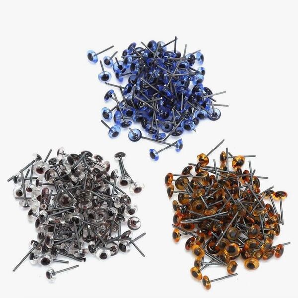 ☆さし目☆目玉パーツ 5mm 3色セット 約150組=300個(各約100個ずつ)手芸材料 DIY テディベア羊毛フェルト等☆