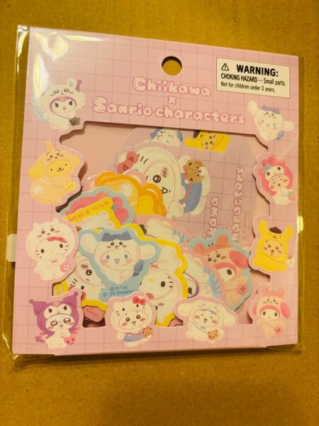ちいかわ サンリオ ステッカー セット シール うさぎ ハチワレ モモンガ カニちゃん 古本屋 キティ プリン シナモロール