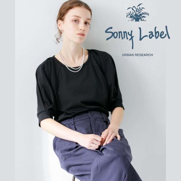 【URBAN RESEARCH Sonny Label 】美品 吸水速乾クールタッチタックスリーブプルオーバー F体型カバー 半袖