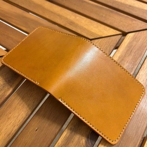 二つ折り財布 ハーフウォレット レザークラフト ハンドメイド