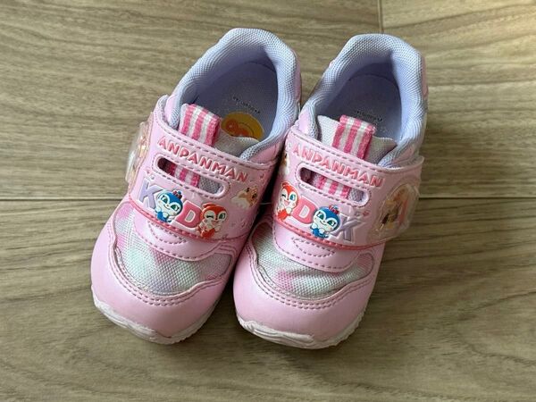 ムーンスター アンパンマン シューズ 靴 ピンク ベビーシューズ 14.5cm 女の子 スニーカー 女の子向けスニーカー