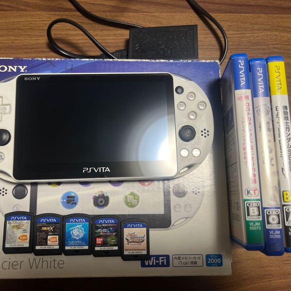 PSVITA PCH-2000 ホワイト ソフト5本 スパロボV スパロボXなど