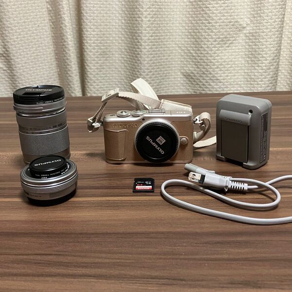 【超美品】シャッター1068回 OLYMPUS オリンパス PEN E-PL9 EZ ダブルズームキット ミラーレス一眼 カメラ