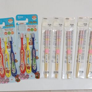 ミュークルドリーミー箸 竹安全箸 すべらない箸 5膳セット ノンタン歯ブラシ 未使用