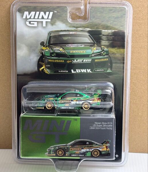 1/64 MINIGT 日産 LB スーパーシルエット シルビア S15 2024 LBWK Fausto Racing ミニカー