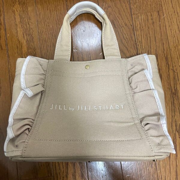 JILLSTUART トートバッグ 小 ジルスチュアート ベージュ ブラウン フリルバッグ