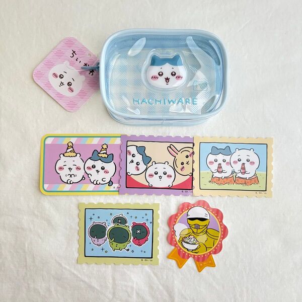 ちいかわ ぷっくりクリアミニポーチ ハチワレ
