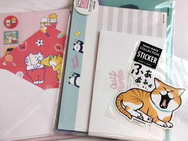 レターセット マインドウェイブ しばんばん ごろごろにゃんすけ キグルミー KIGURUME ステッカー