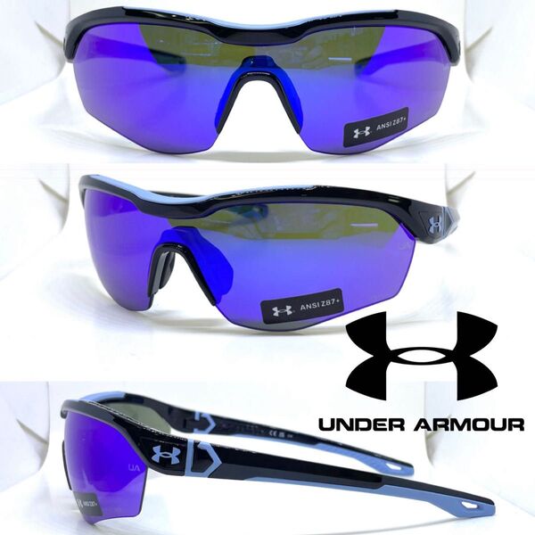 UNDER ARMOUR アンダーアーマー スポーツサングラス UA YARD PRO D51W1 ブラック/ブルー