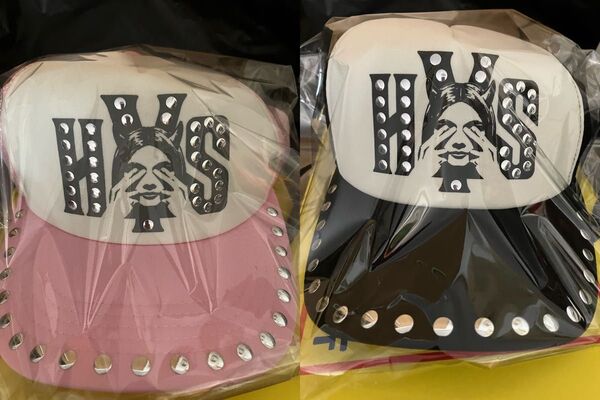 ヒステリックグラマー★HYSTERIC GLAMOUR★SEE NO EVIL スタッズメッシュキャップ 2点セット 双子コーデ