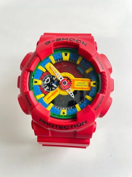 G-SHOCK クレイジーカラーズ 限定 GA-110 アナデジ 中古 カシオ CASIO 腕時計 Gショック レッド