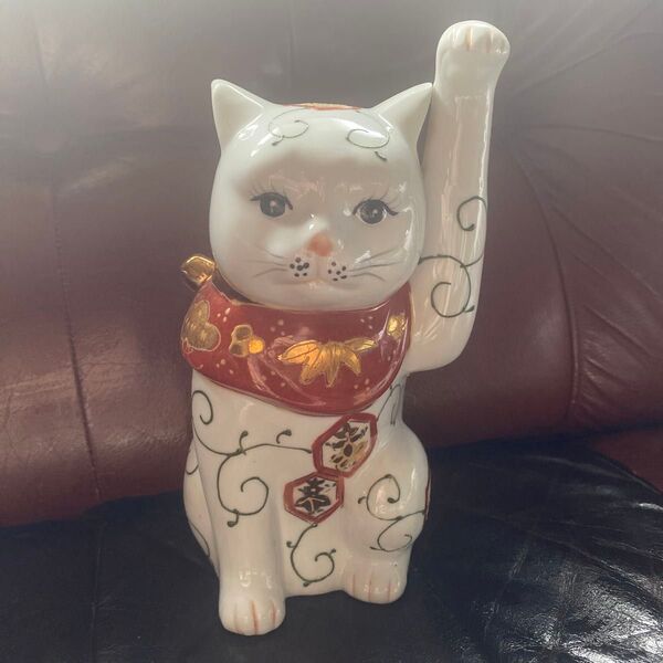 招き猫 お伊勢さん 伊勢神宮 商売繁盛 上品 伊万里 陶器 開運 昭和レトロ 縁起物 アンティーク 招福