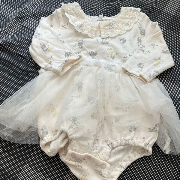 ロンパース 女の子 70 コトリ 長袖 ワンピース ベビー服