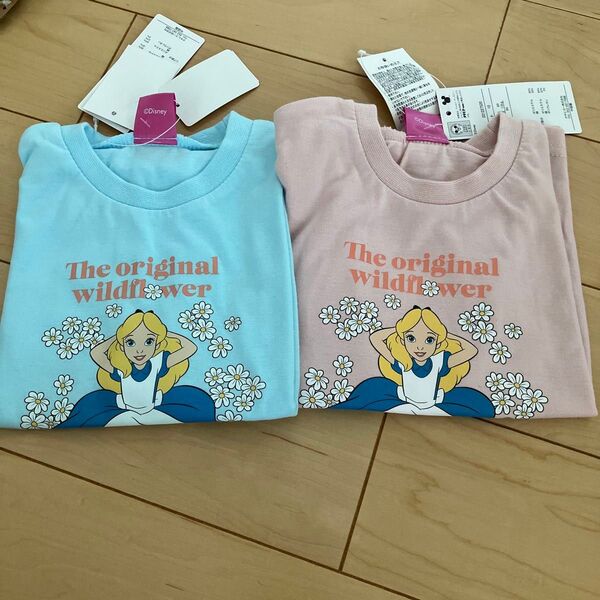 アリス tシャツ ディズニー お揃い 双子 90 リンク 半袖 子供服 Tシャツ トップス 半袖Tシャツ