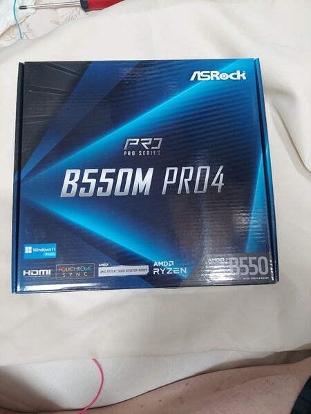 ASRock B550M Pro4 AM4 MicroATX 撮影のみ開封の未使用品