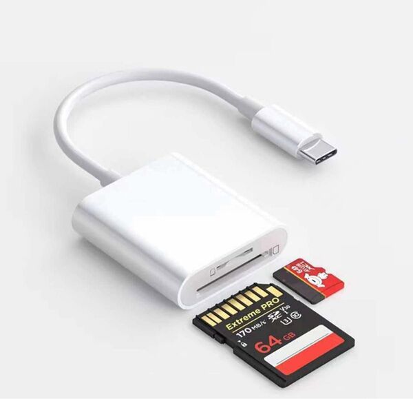 type-c カードリーダー 2in1 カメラリーダー SD カードリーダー