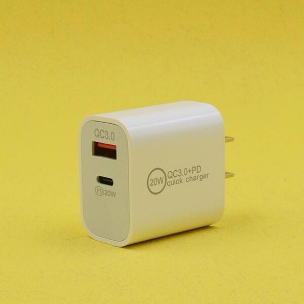 高速充電器 USB+Type-C ACアダプタータイプC 2ポート iPhone