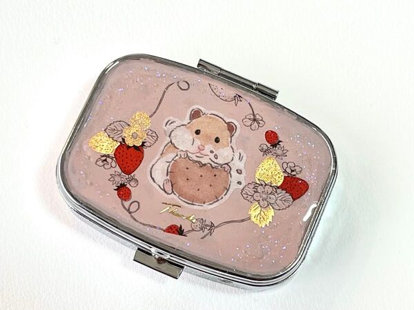 ハムスター ピンク系 小物入れ ピルケース ハンドメイド レジン