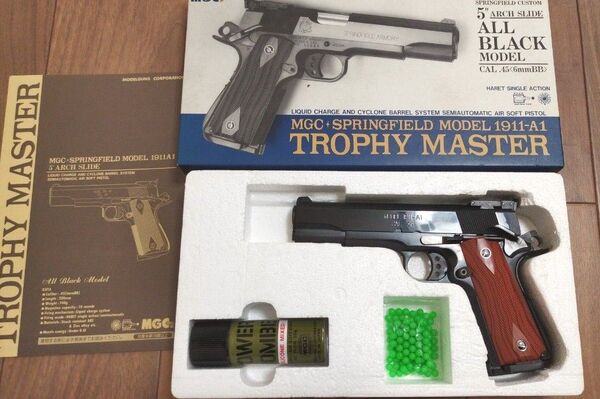 MGC トロフィーマスター ASGK 付属品有り 美品 固定ガスガン エアガン M1911A1 ガバメント 5インチ