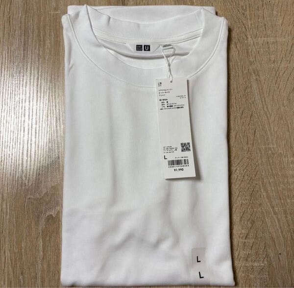 ユニクロU エアリズムコットンオーバーサイズTシャツ ホワイト Lサイズ 白