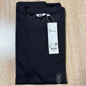 ユニクロU エアリズムコットンオーバーサイズTシャツ Mサイズ ブラック 黒