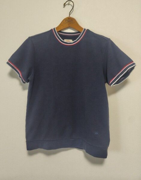 BrooksBrothersブルックスブラザーズスウェットロゴ刺繍 Tシャツ ネイビー xs 半袖 カットソー古着ヴィンテージ
