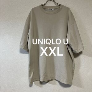 ユニクロユー エアリズムコットンオーバーサイズTシャツ 435806五分袖 ライトグレー 美品
