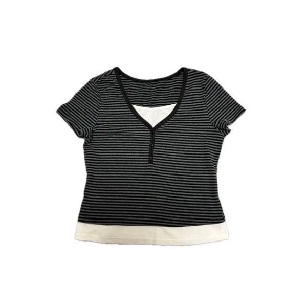 SHEIN ボーダー柄Tシャツ