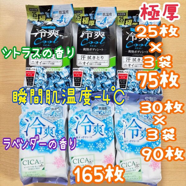 ボディシート 汗ふきシート 汗拭きシート 2種類 6袋