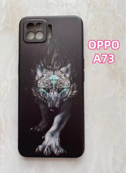 TPUスマホケース OPPO A73 かっこいい オオカミ 狼