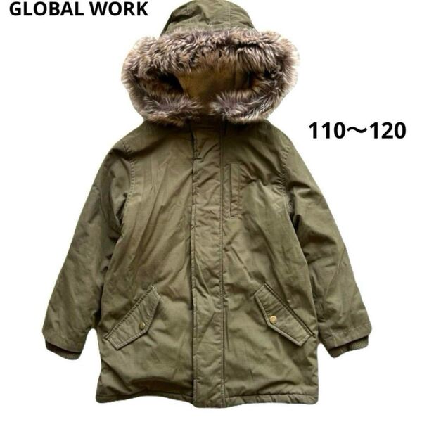 ★GLOBAL WORK★モッズコート キッズ 子供 カーキ 110〜120 L