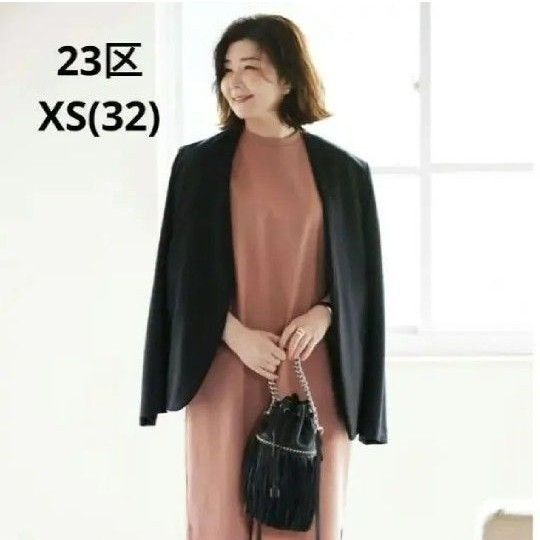 23区 XS 川上桃子コラボ Tシャツワンピ 大人のエディターズワンピース ピンクベージュ