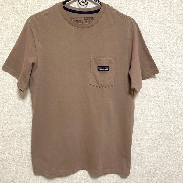 【patagonia】パタゴニア レスポンシビリティ ポケット付 ロゴ半袖 Tシャツ xs ブラウン