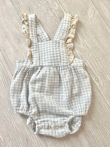 バースデイ フタフタ ロンパース ベビー服 女の子 70